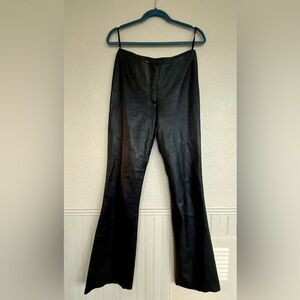 Wilsons Leather Black Flare Pants Y2K